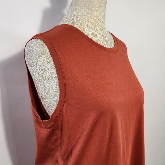 Quince Women's M Rust Cotton Modal Muscle Tank Basics Base Layer Casual Capsule - Picture 6 of 14